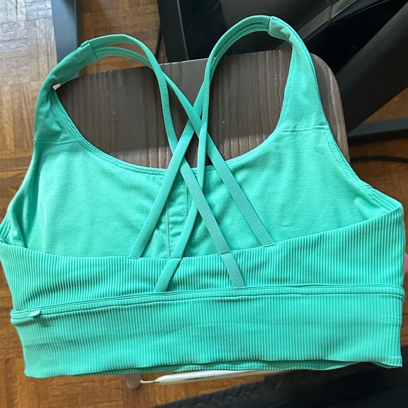 Lululemon Athletica Turquoise Ribbed Sports Bra - Picture 3 of 4